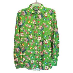 New Suitmeister SpongeBob Christmas Button Up